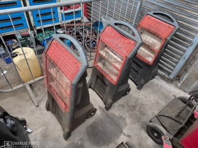 3x Rhino TQ3 230V & 240V Infrared Heaters