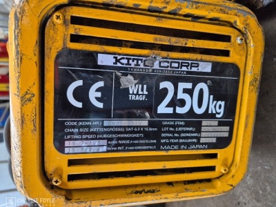 2009 Kito Corp 250kg 2m Electric Chain Hoist - 3