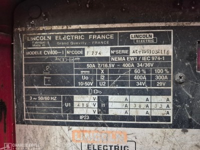 Lincoln Electric Idealarc CV400-1 Mig Welder - 10