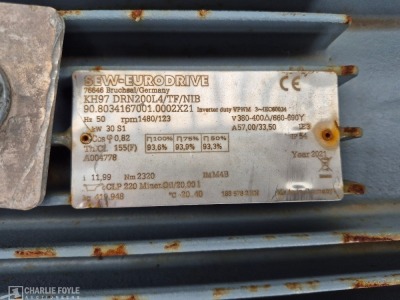 2021 SEW KH97 DRN200L4/TF/NIB, kW 30 S1 Electric Motor & Drive - 10