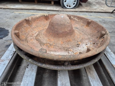 2 x Cast Iron Pig Feeders - 4