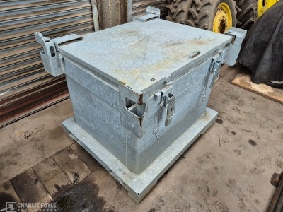 ESE 600Ltr Galvanised Steel Heavy Duty Waste Container - 7