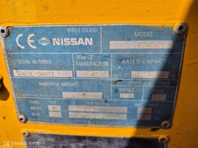 2003 Nissan F04D40HQ 4ton Diesel Forklift - 8