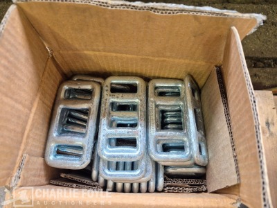 Qty Misc Parts - Hub Caps, Straps, Buckles, Brake Pads & Container Lock - 10