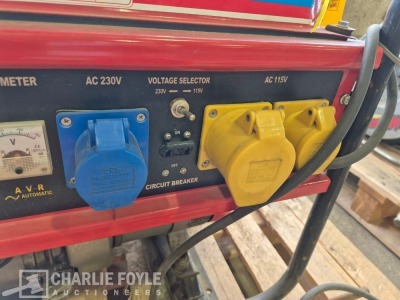 2009 Clarke Power FG350 230/115 Volt Petrol Generator - 2