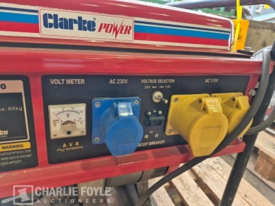 2009 Clarke Power FG350 230/115 Volt Petrol Generator - 4