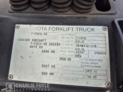 2004 Toyota 7-FGCU-35 Gas Forklift - 9