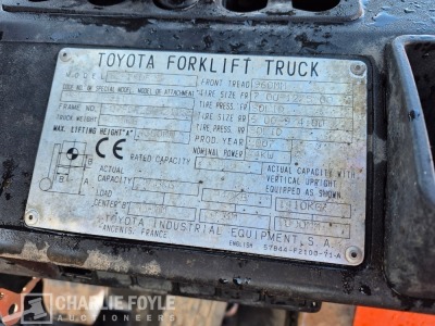 2007 Toyota 62-7FDF25 Diesel Forklift - 10
