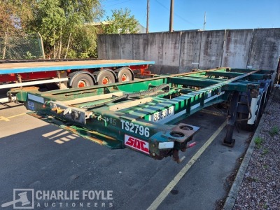 2014 SDC Tri Axle Sliding Skeletal Trailer