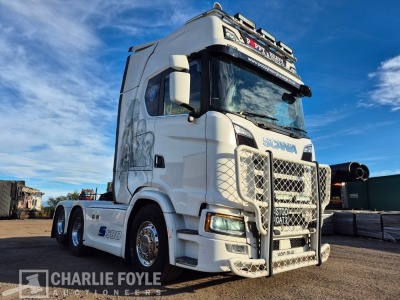 2019 Scania S580 V8 6x2 65ton Twin Wheel Rear Lift Tractor Unit