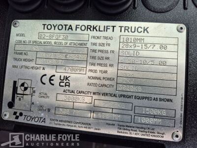 2024 Toyota 02-8FGF30 Gas Forklift - 20