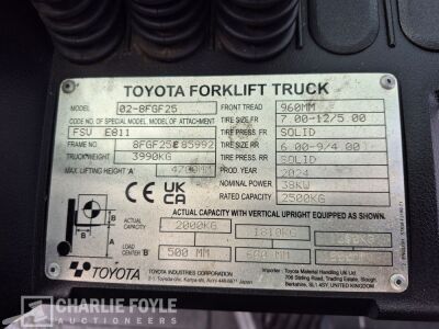 2024 Toyota 02-8FGF25 Gas Forklift - 18