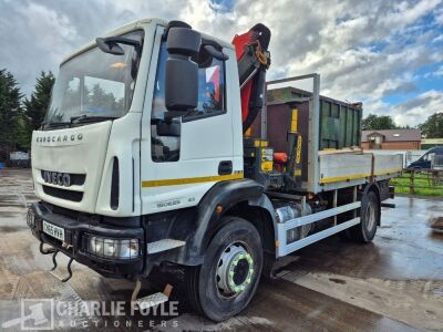 2015 Iveco Eurocargo 150E25 4x2 Crane Dropside Flat