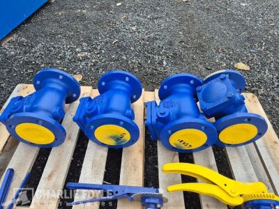 4x Unused Zetkama Check Valves & 5x Misc Shut off Valves - 4