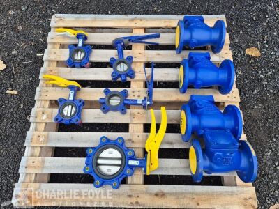 4x Unused Zetkama Check Valves & 5x Misc Shut off Valves - 5